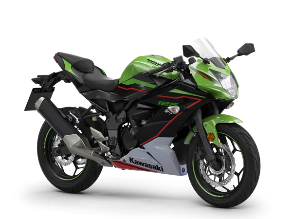 Productfoto 2023 Kawasaki Ninja 125 op witte achtergrond