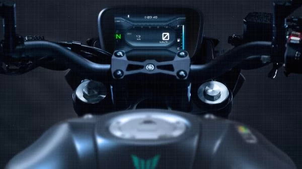 Close up 5inch TFT scherm van de 2023 Yamaha MT125