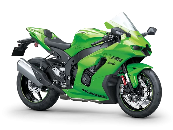 Productfoto Kawasaki ZX-10 RR Lime Green op witte achtergrond.