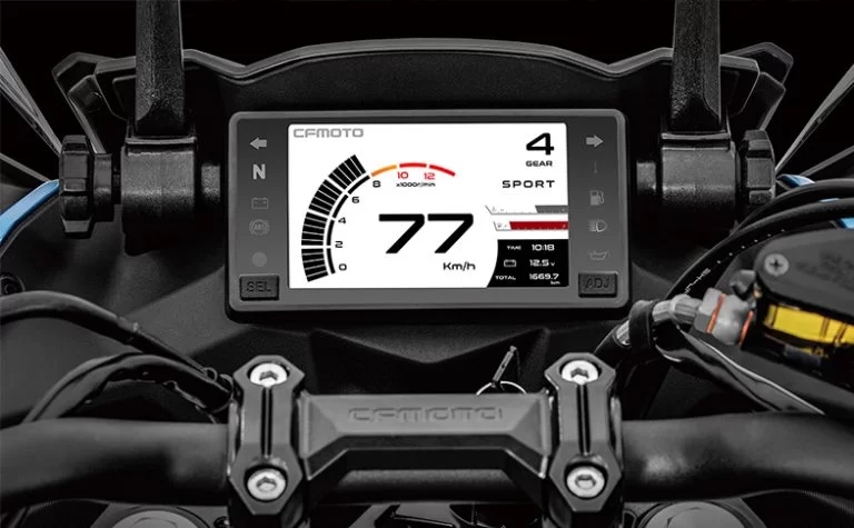 Feature close up foto van display CF Moto 650 GT